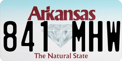 AR license plate 841MHW