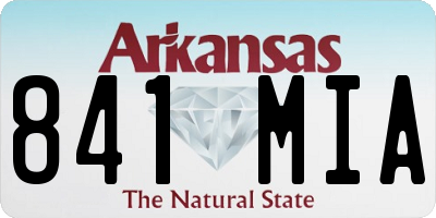 AR license plate 841MIA