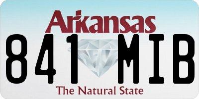 AR license plate 841MIB