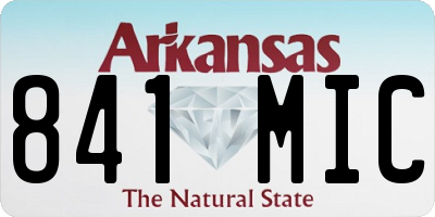 AR license plate 841MIC
