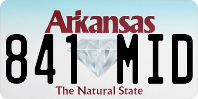 AR license plate 841MID