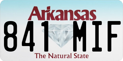 AR license plate 841MIF