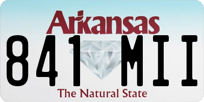 AR license plate 841MII