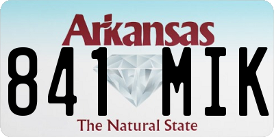 AR license plate 841MIK