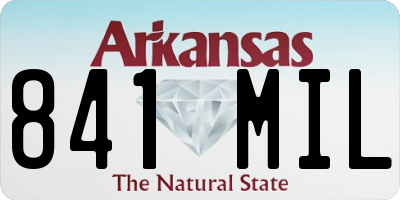 AR license plate 841MIL