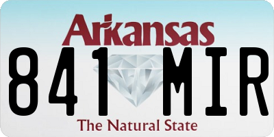 AR license plate 841MIR