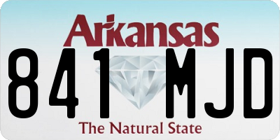 AR license plate 841MJD