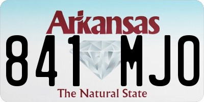 AR license plate 841MJO