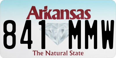 AR license plate 841MMW