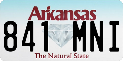 AR license plate 841MNI