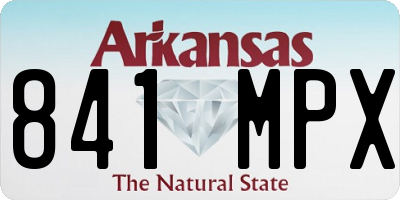 AR license plate 841MPX