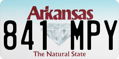 AR license plate 841MPY