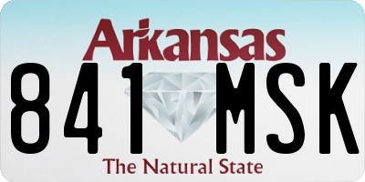 AR license plate 841MSK