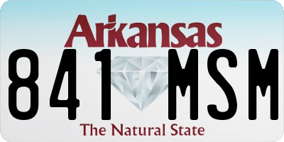 AR license plate 841MSM