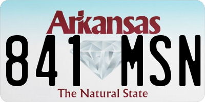 AR license plate 841MSN