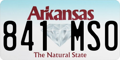 AR license plate 841MSO