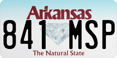 AR license plate 841MSP