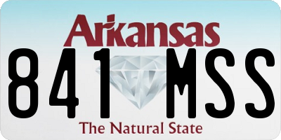 AR license plate 841MSS