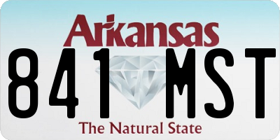 AR license plate 841MST