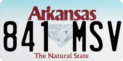 AR license plate 841MSV