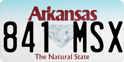 AR license plate 841MSX