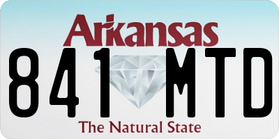 AR license plate 841MTD