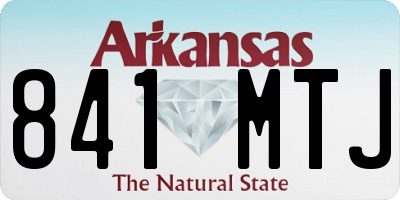 AR license plate 841MTJ