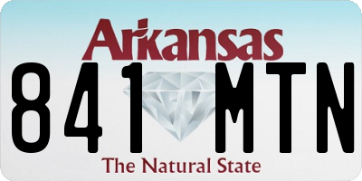AR license plate 841MTN