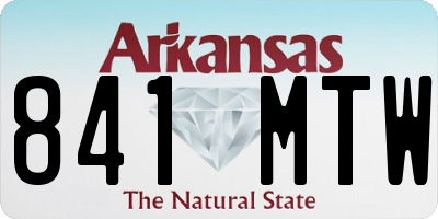 AR license plate 841MTW
