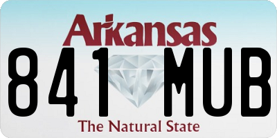 AR license plate 841MUB
