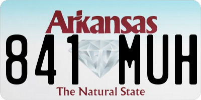 AR license plate 841MUH