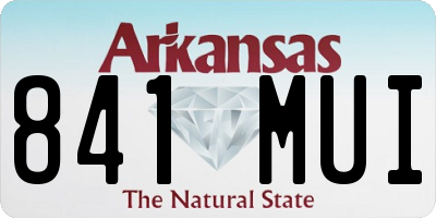 AR license plate 841MUI