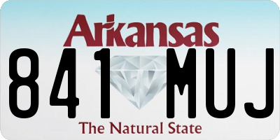 AR license plate 841MUJ