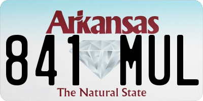 AR license plate 841MUL