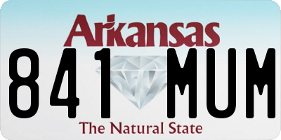 AR license plate 841MUM