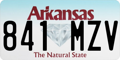 AR license plate 841MZV