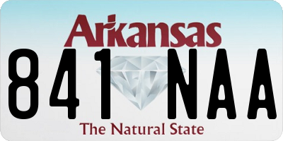AR license plate 841NAA