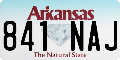 AR license plate 841NAJ