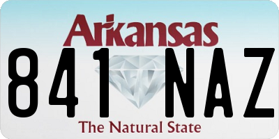 AR license plate 841NAZ