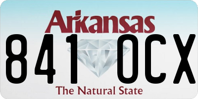 AR license plate 841OCX