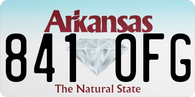 AR license plate 841OFG