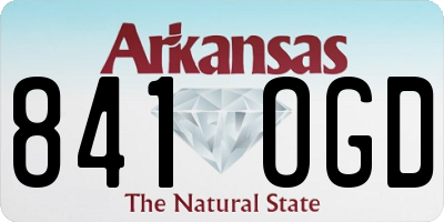 AR license plate 841OGD