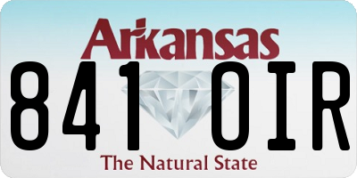 AR license plate 841OIR
