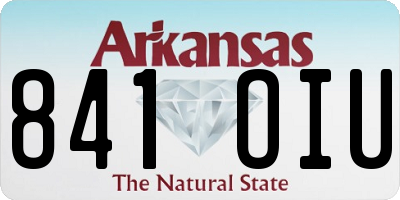 AR license plate 841OIU