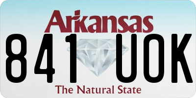 AR license plate 841UOK