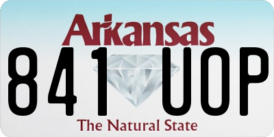 AR license plate 841UOP