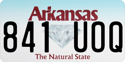 AR license plate 841UOQ