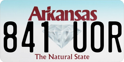 AR license plate 841UOR
