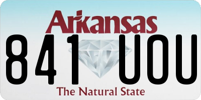 AR license plate 841UOU