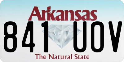 AR license plate 841UOV